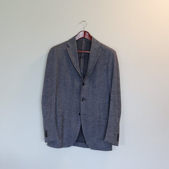 Cantarelli Prince of Wales blazer/sport coat (wool/cotton) - Picture 3 of 8